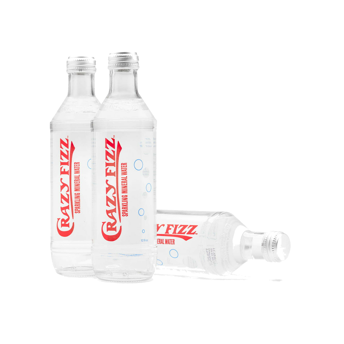 Crazy Water Sparkling Fizz – Mineral Water – 12 oz Glass (Case of 20)